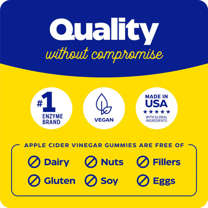 Enzymedica Apple Cider Vinegar Gummies with the Mother & Vitamin B12