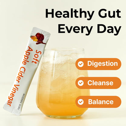 Modern Guru Apple Cider Vinegar Drink Sticks with Ginger & Cinnamon – 21 Count - MEALTONES