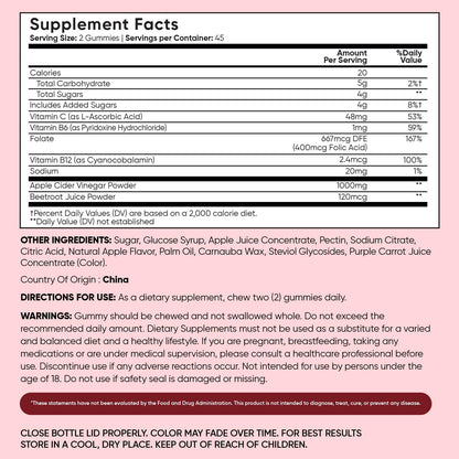 WeightWorld Apple Cider Vinegar Gummies with the Mother – 1000 mg, 90 Count