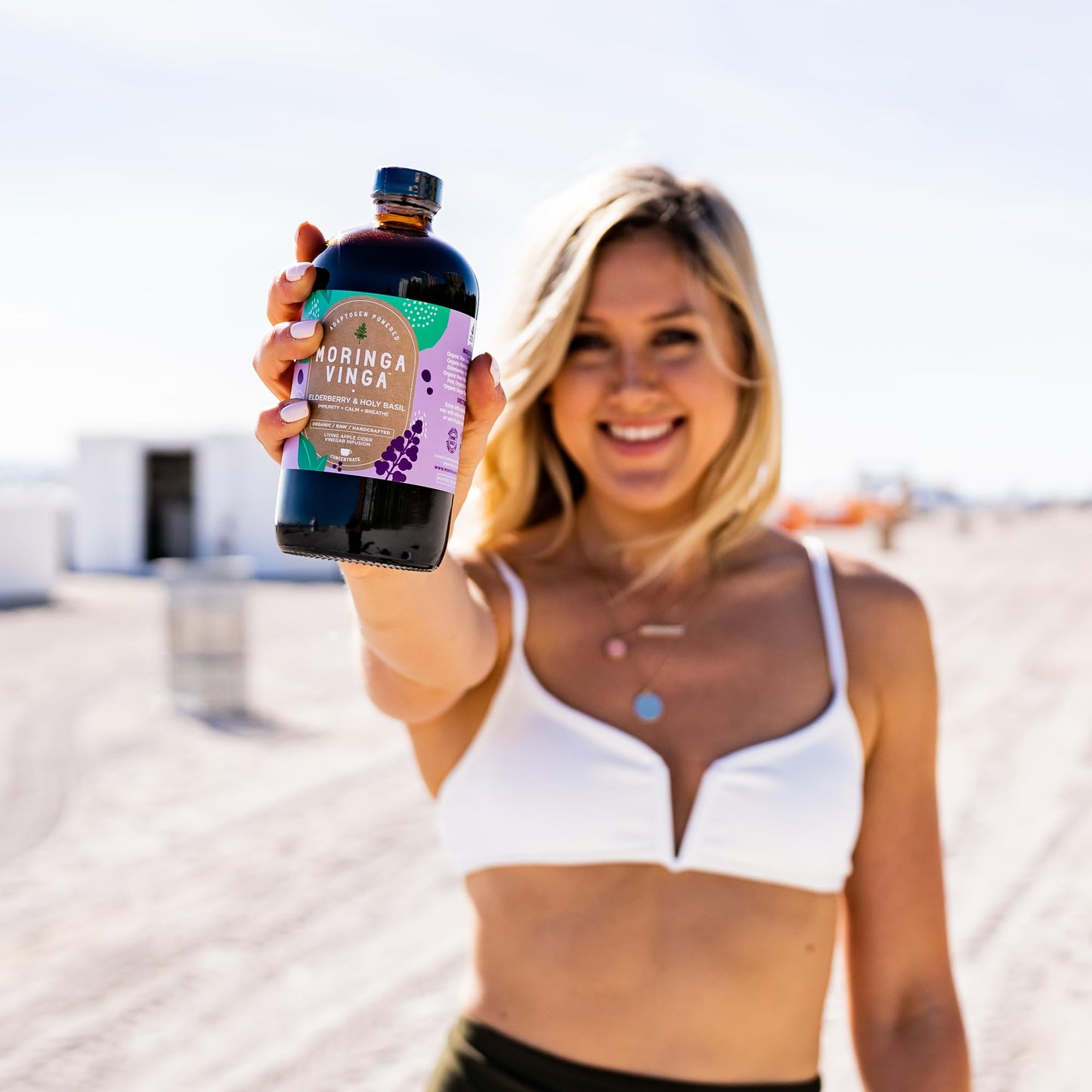 Adaptogen Powered Moringa Vinga Herbal Tonic with Apple Cider Vinegar – 32 oz