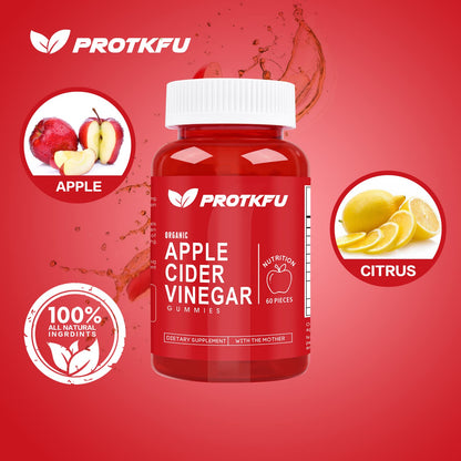 ProTKFU Apple Cider Vinegar Gummies with the Mother – 1,000 mg