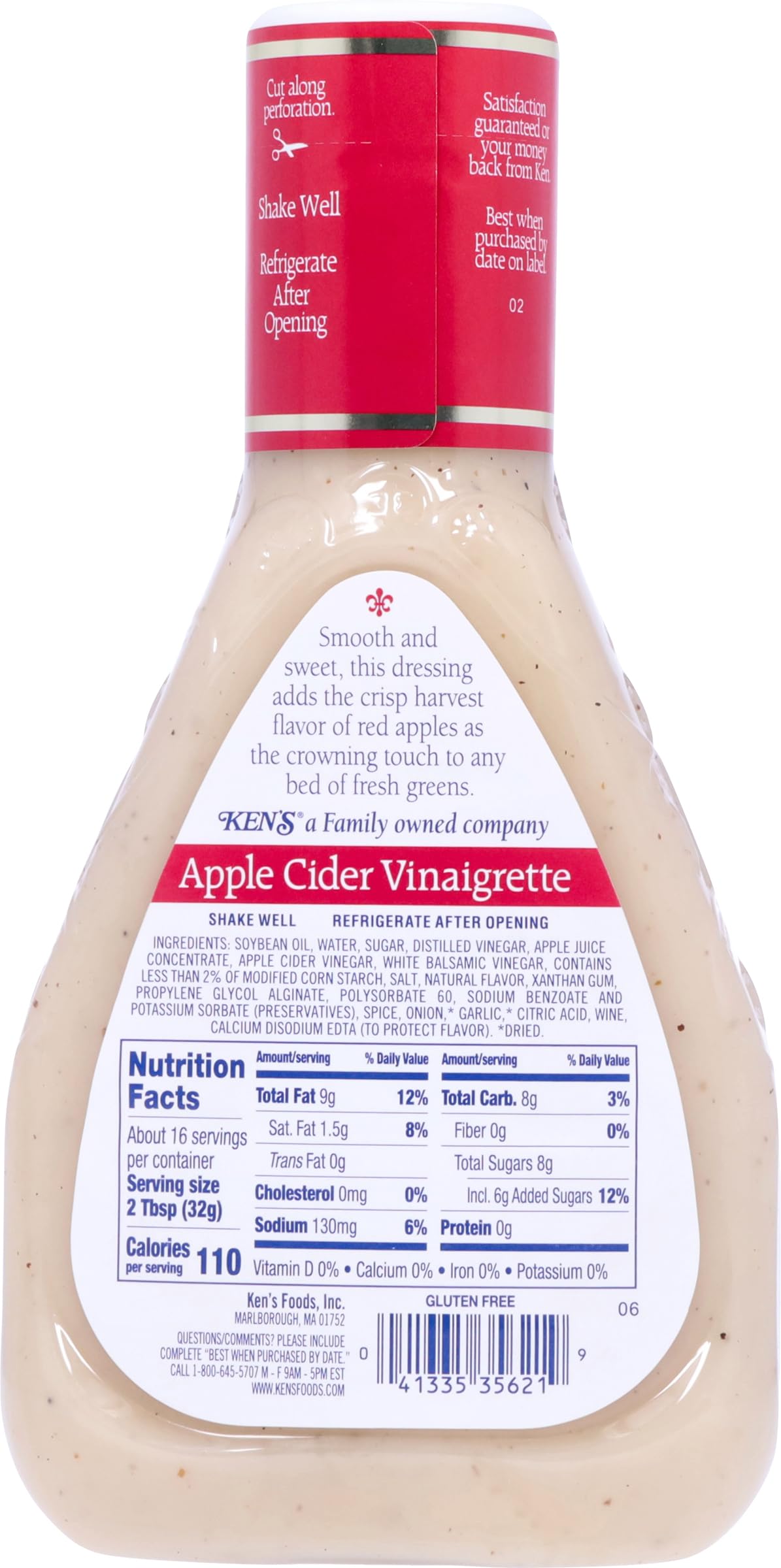 Ken’s Steak House Apple Cider Vinaigrette Dressing – 16 oz