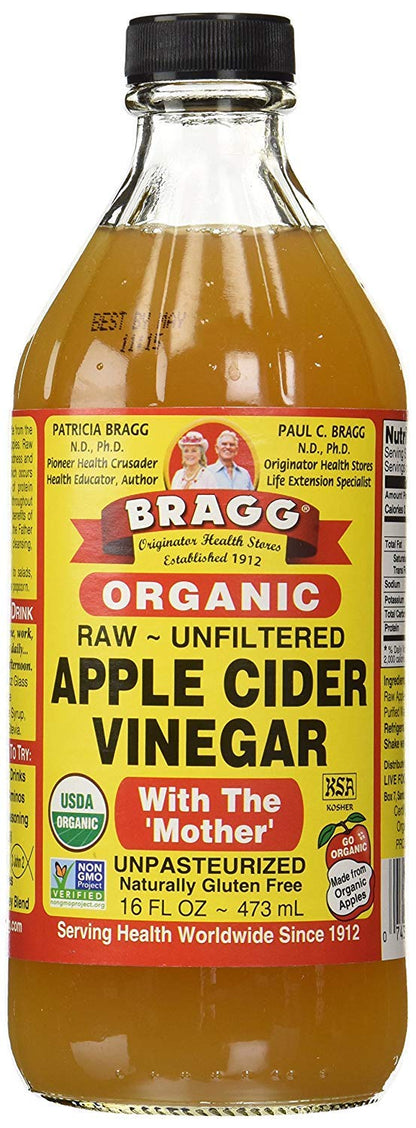 Bragg Liquid Aminos & Organic Apple Cider Vinegar Variety Pack – 16 oz Each with Measuring Spoon