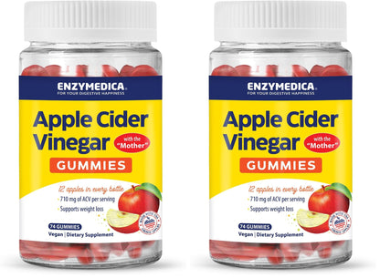 Enzymedica Apple Cider Vinegar Gummies with the Mother & Vitamin B12