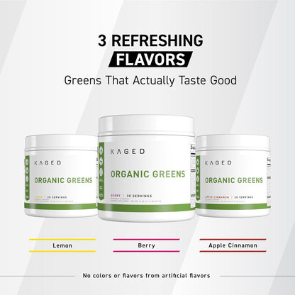 Kaged Outlive 100 Organic Greens Powder Superfood Blend with Apple Cider Vinegar