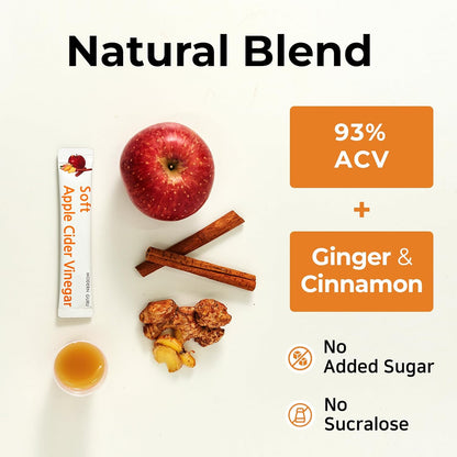 Modern Guru Apple Cider Vinegar Drink Sticks with Ginger & Cinnamon – 21 Count - MEALTONES