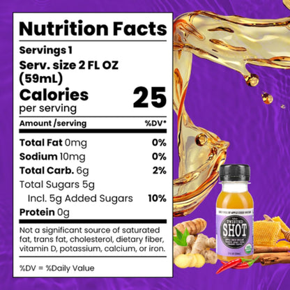 The Twisted Shot Organic Apple Cider Vinegar Wellness Shots - MEALTONES