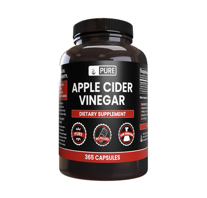 Pure Original Ingredients Apple Cider Vinegar Capsules – Non-GMO, No Fillers, 365 Count