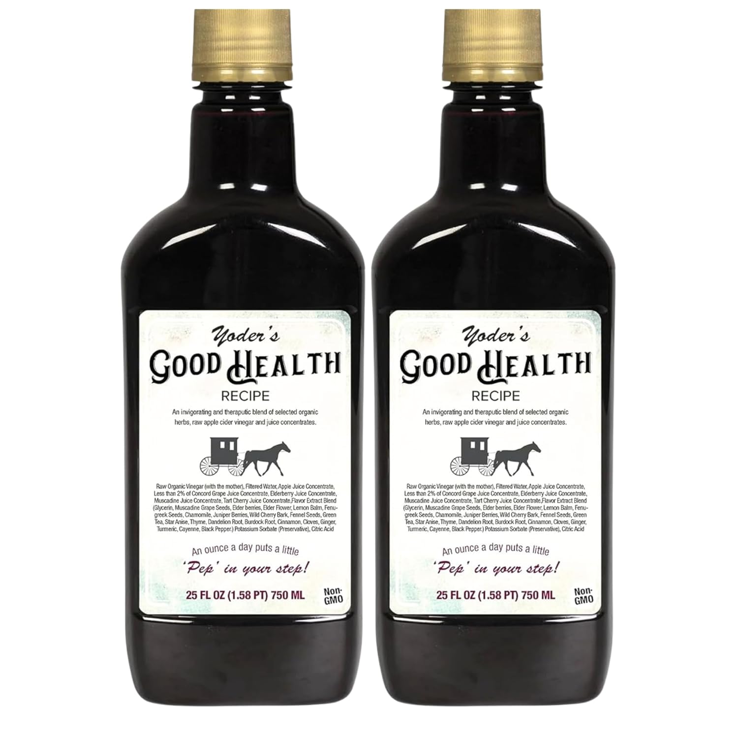 Yoder’s Good Health Recipe Apple Cider Vinegar Herbal Tonic – 25 oz - MEALTONES