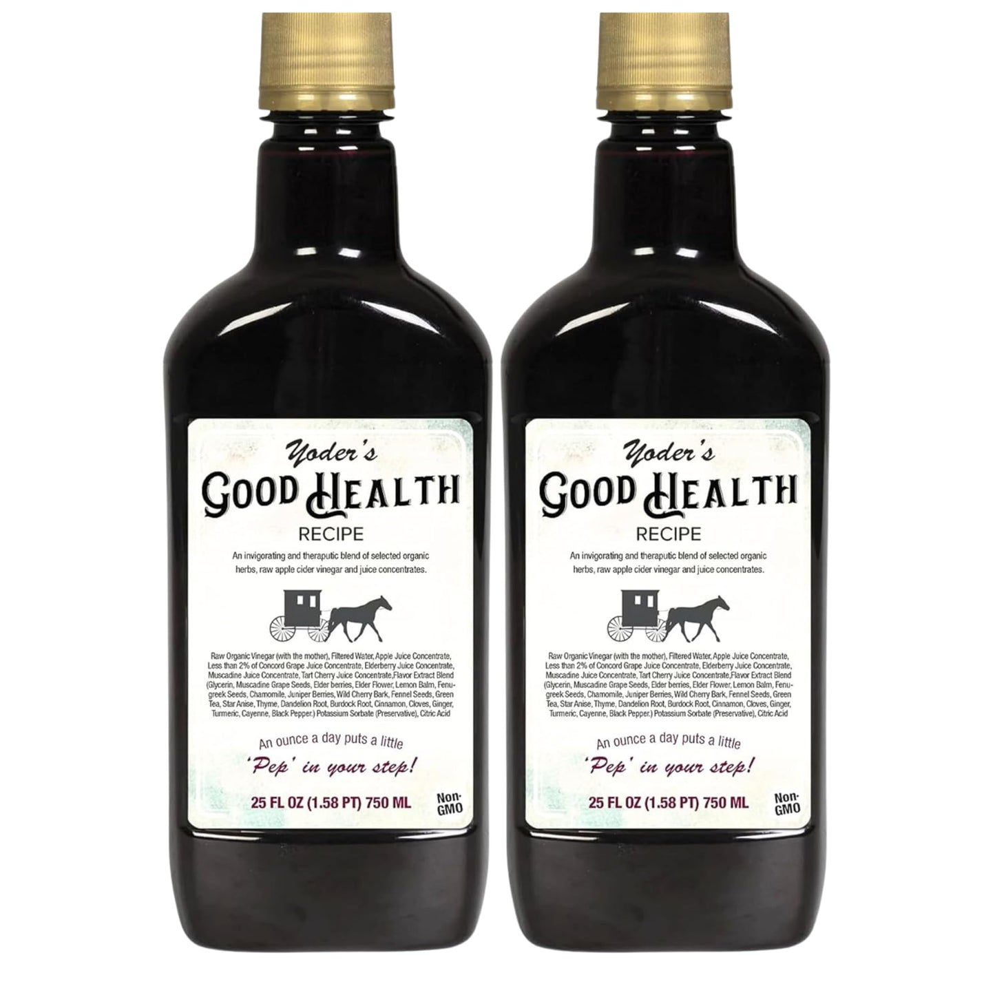 Yoder’s Good Health Recipe Apple Cider Vinegar Herbal Tonic – 25 oz - MEALTONES