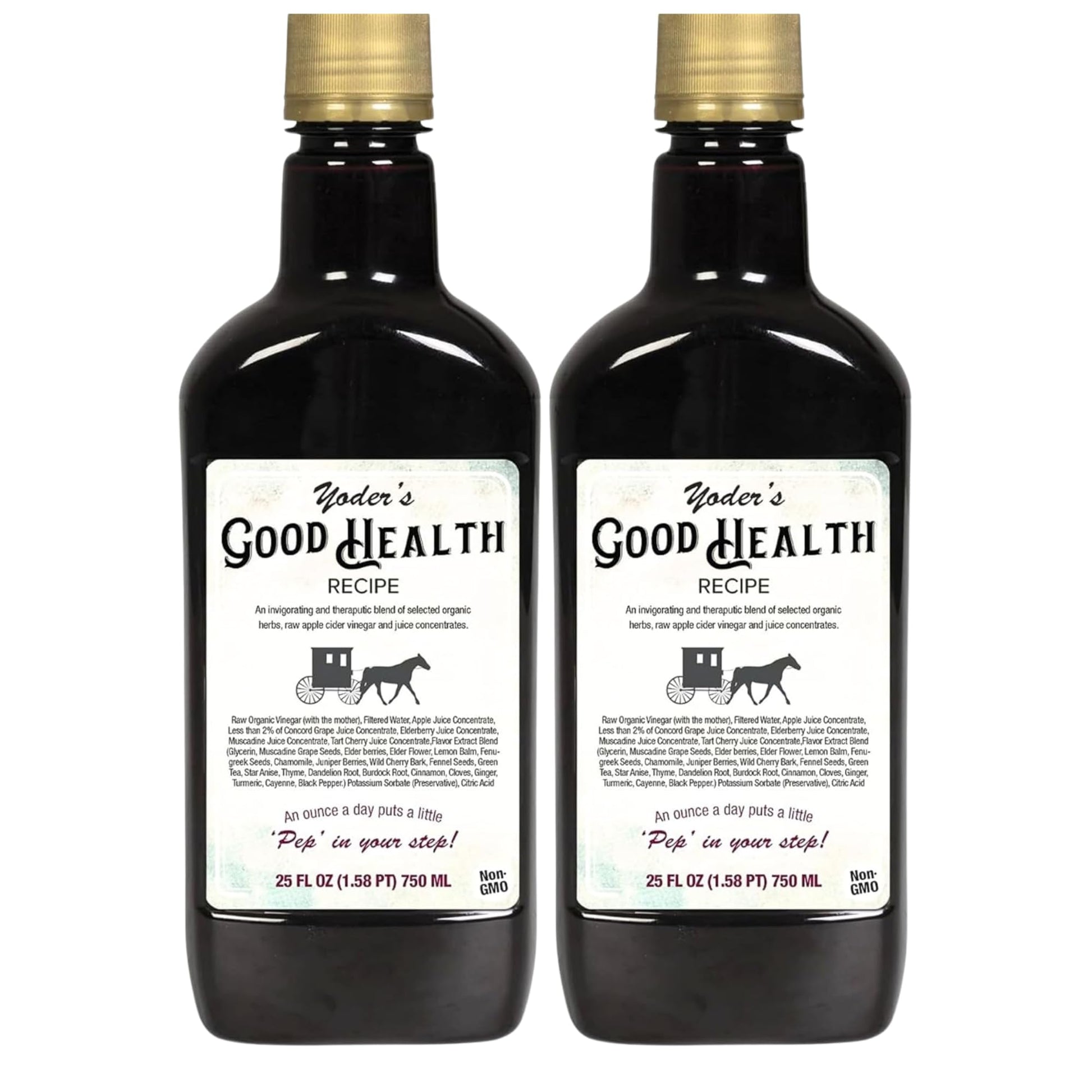 Yoder’s Good Health Recipe Apple Cider Vinegar Herbal Tonic – 25 oz - MEALTONES
