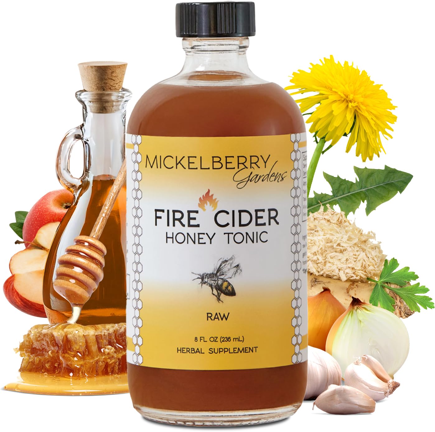 Mickelberry Gardens Fire Cider Honey Tonic with Apple Cider Vinegar
