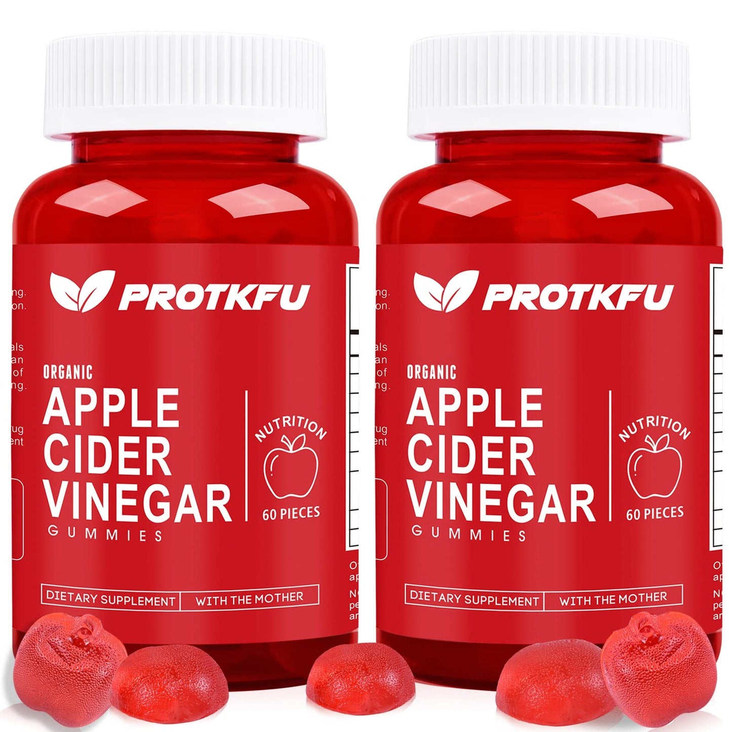 ProTKFU Apple Cider Vinegar Gummies with the Mother – 1,000 mg