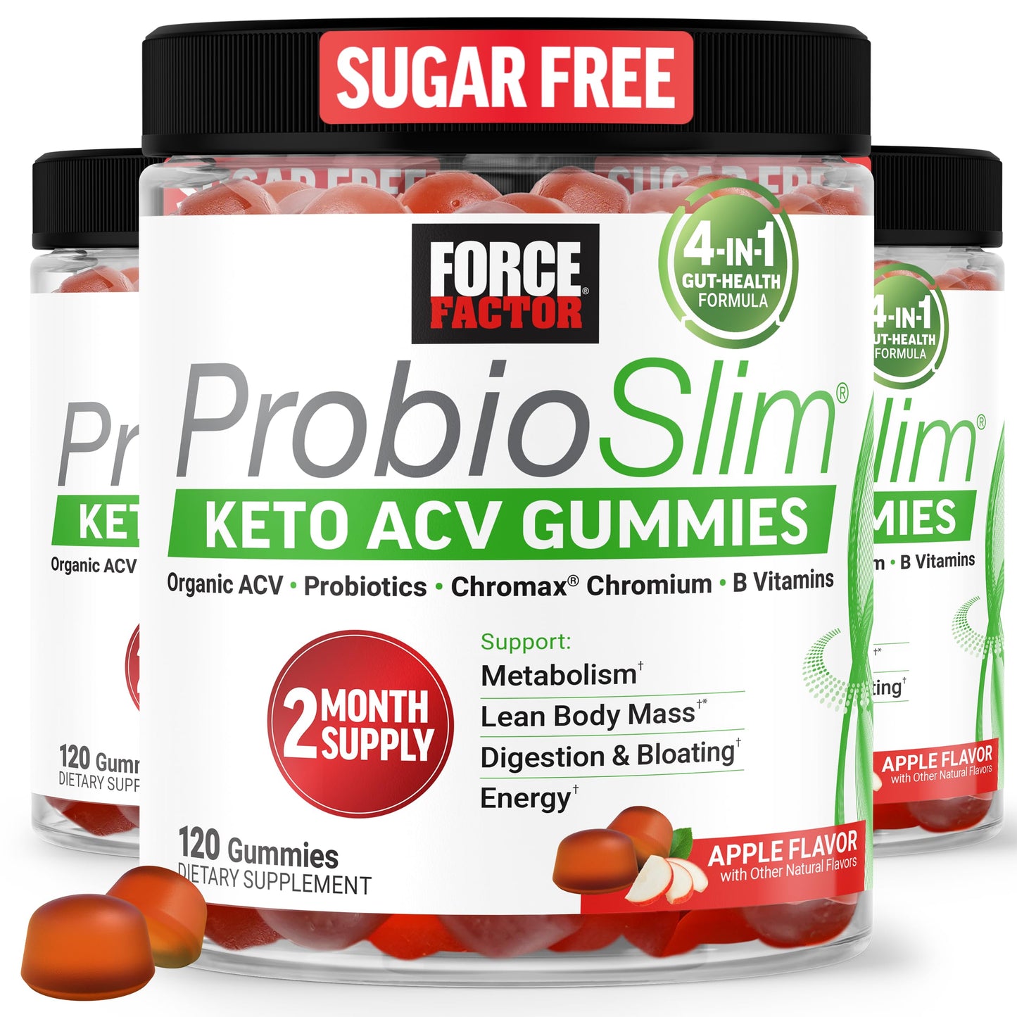 Force Factor ProbioSlim Keto ACV Gummies with Probiotics & Prebiotics
