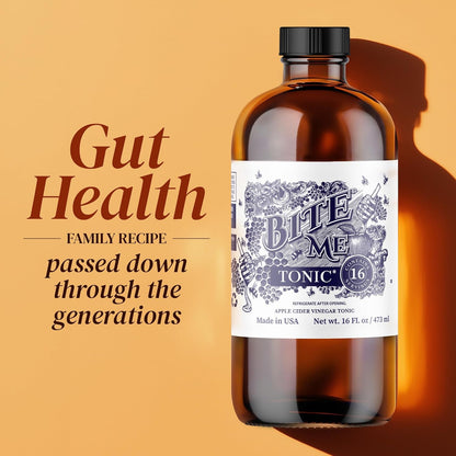 Bite Me Tonic Apple Cider Vinegar with Manuka Honey – 16 fl oz