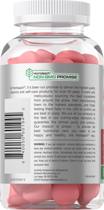 Horbäach Apple Cider Vinegar Gummies – Apple Flavor, 400 mg, 90 Count