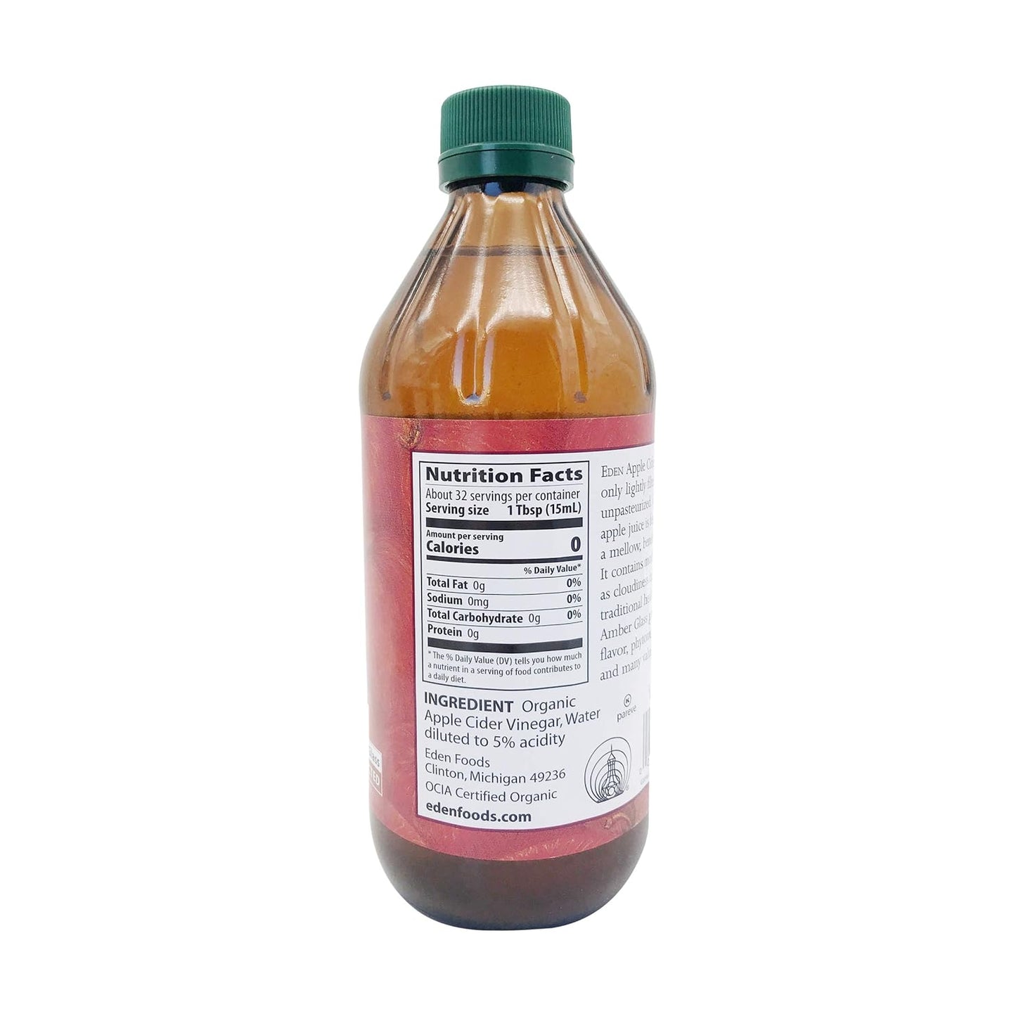 Eden Organic Apple Cider Vinegar With The Mother – 16 oz