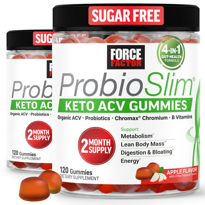 Force Factor ProbioSlim Keto ACV Gummies with Probiotics & Prebiotics