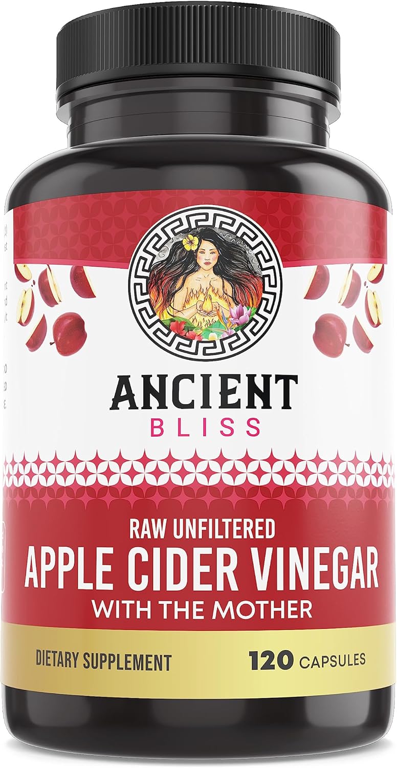 Ancient Bliss Apple Cider Vinegar Capsules with the Mother – 1600 mg