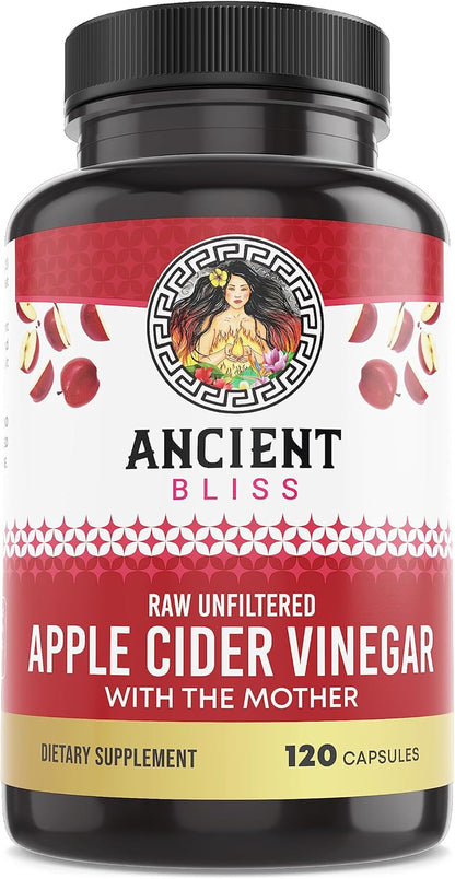 Ancient Bliss Apple Cider Vinegar Capsules with the Mother – 1600 mg