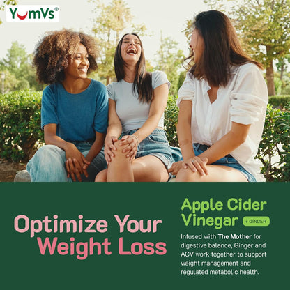 Yum-V’s Apple Cider Vinegar Gummies with Ginger & the Mother – 60 Count