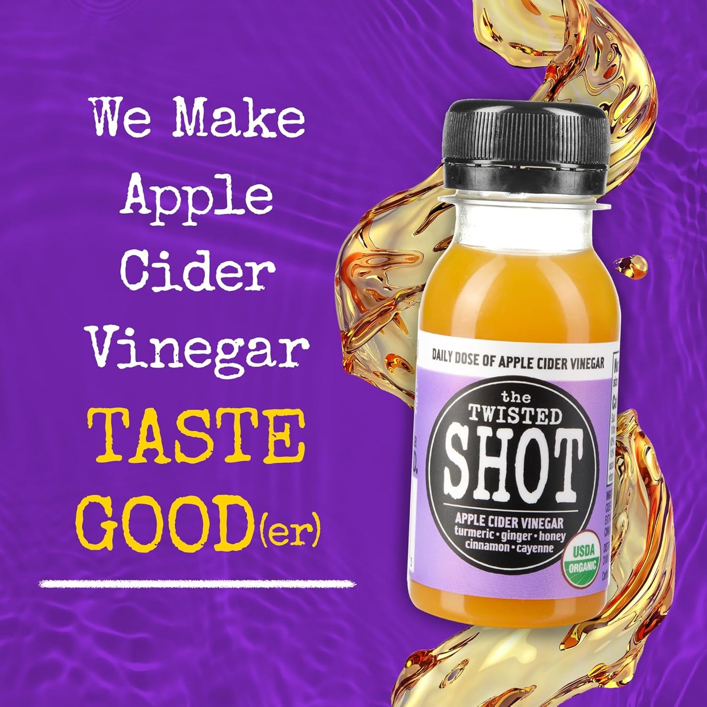 The Twisted Shot Organic Apple Cider Vinegar Wellness Shots - MEALTONES
