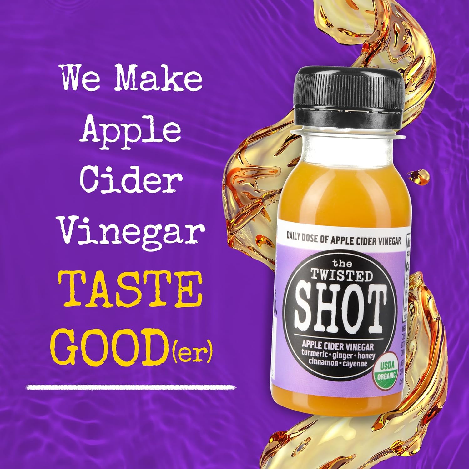 The Twisted Shot Organic Apple Cider Vinegar Wellness Shots - MEALTONES
