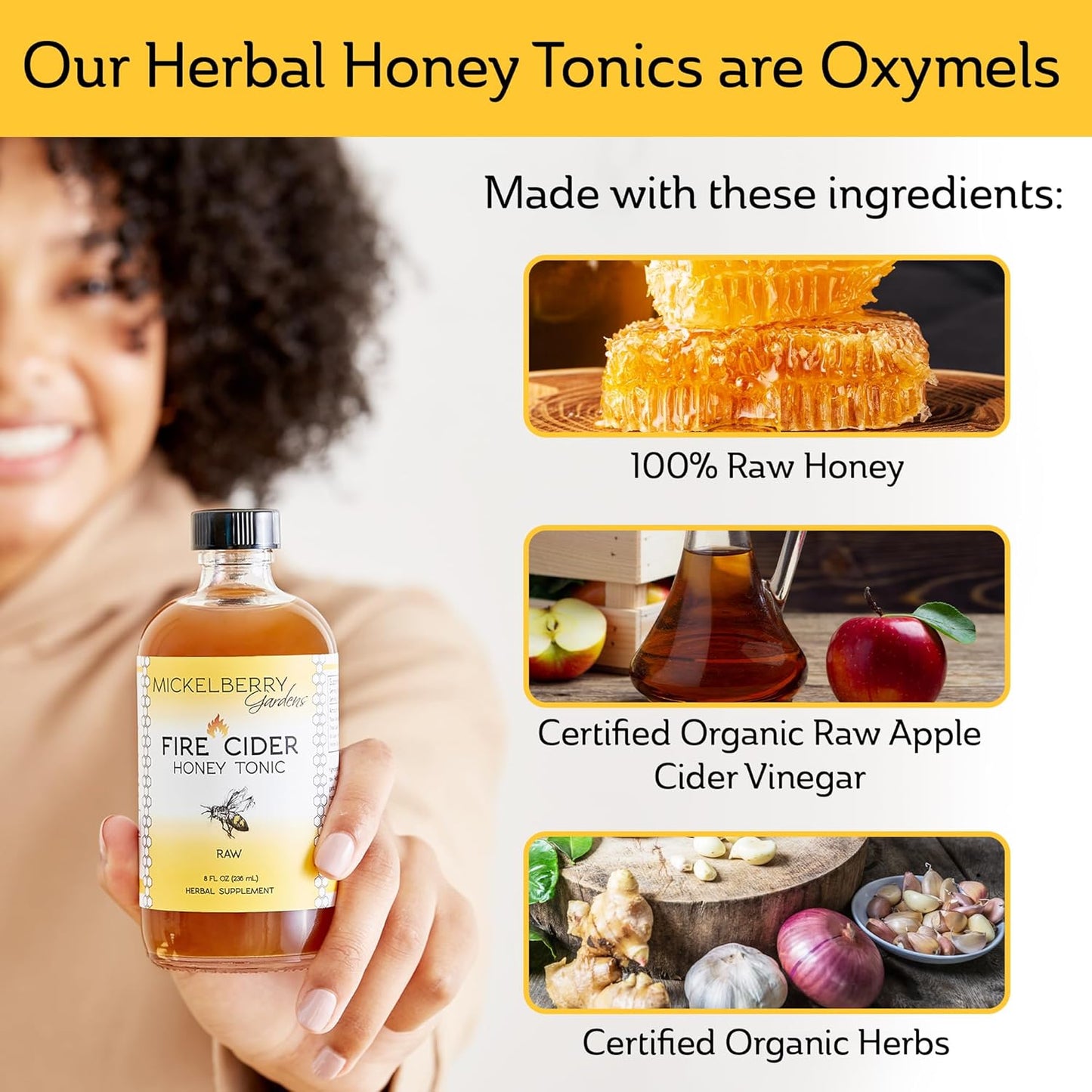 Mickelberry Gardens Fire Cider Honey Tonic with Apple Cider Vinegar