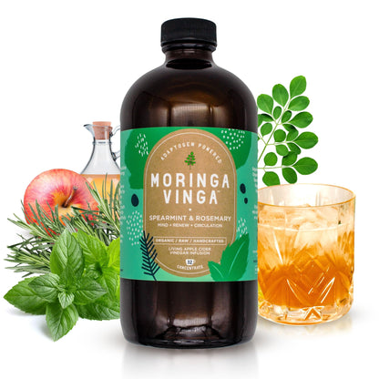 Adaptogen Powered Moringa Vinga Herbal Tonic with Apple Cider Vinegar – 32 oz