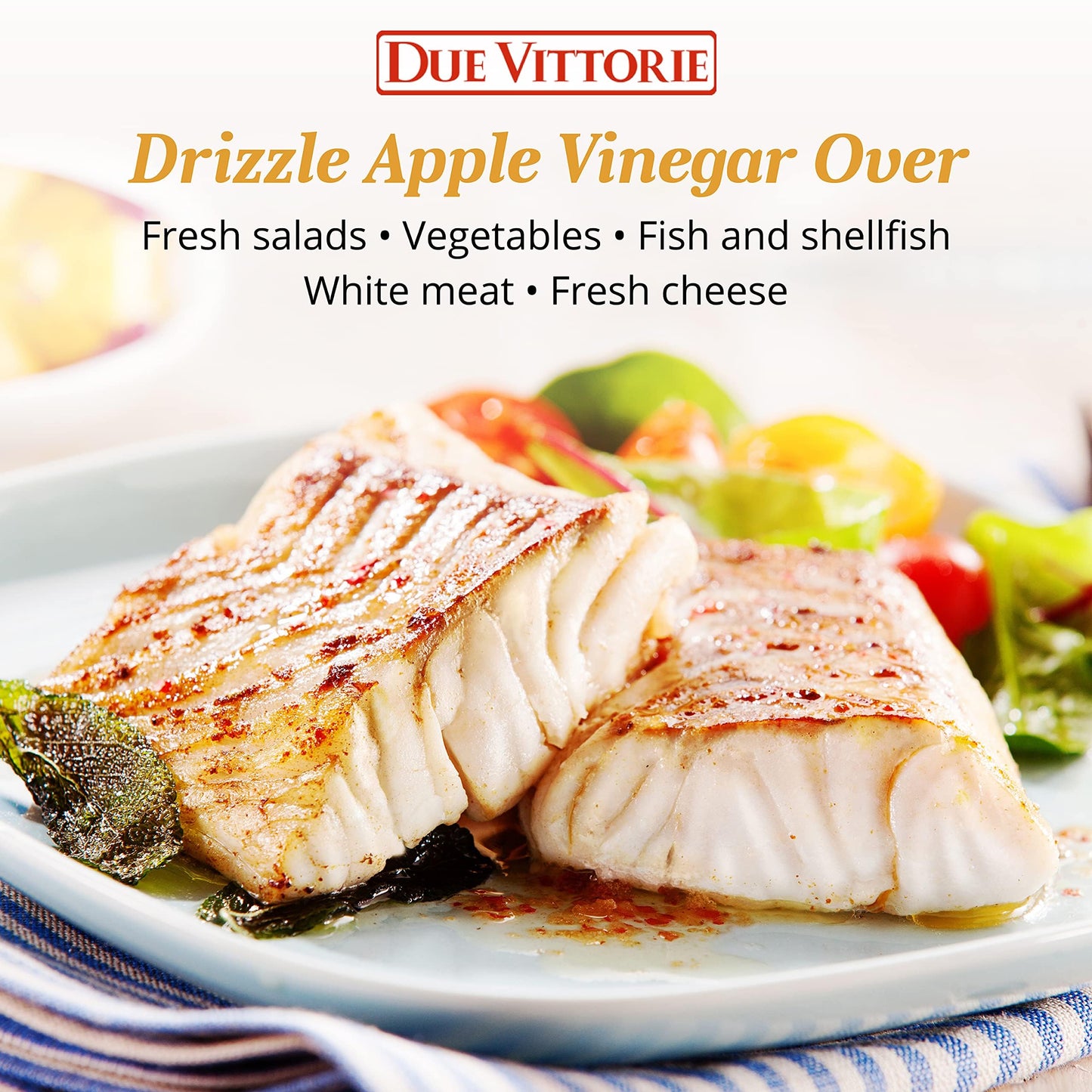 Due Vittorie Italian Apple Cider Vinegar Aged in Wine Barrels – 16.9 fl oz - MEALTONES