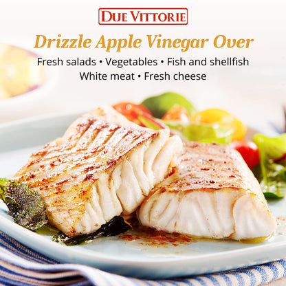 Due Vittorie Italian Apple Cider Vinegar Aged in Wine Barrels – 16.9 fl oz - MEALTONES