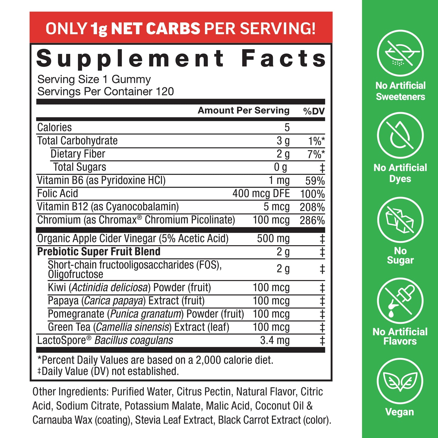 Force Factor ProbioSlim Keto ACV Gummies with Probiotics & Prebiotics