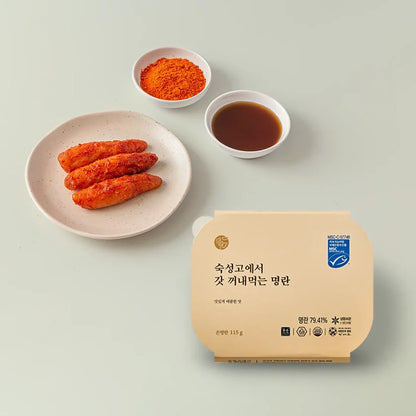 Deokhwa Freshly Aged Pollock Roe  덕화 숙성고에서 갓 꺼내먹는 명란 115g