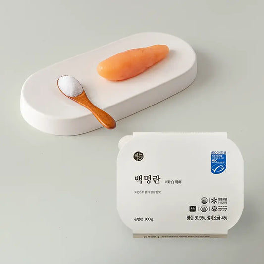 Deokhwa White Pollock Roe 덕화 백명란 100g