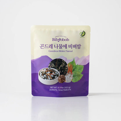 Damwoo Gondre Bibyeobap Herb Rice Mix (10.5g / 0.37oz) [담우] 곤드레 나물에 비벼밥 10.5g
