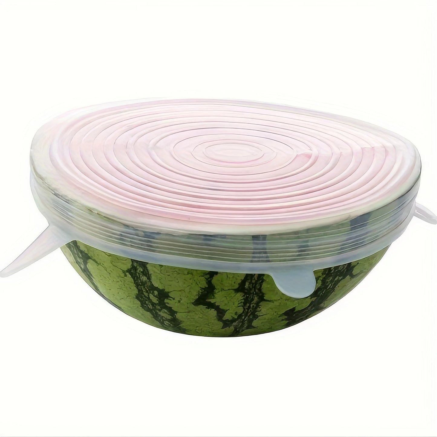 6/12/18 Piece Set of Silicone Fresh-keeping Cover in White, Reusable, Suitable for Refrigerators and Various Scenarios
