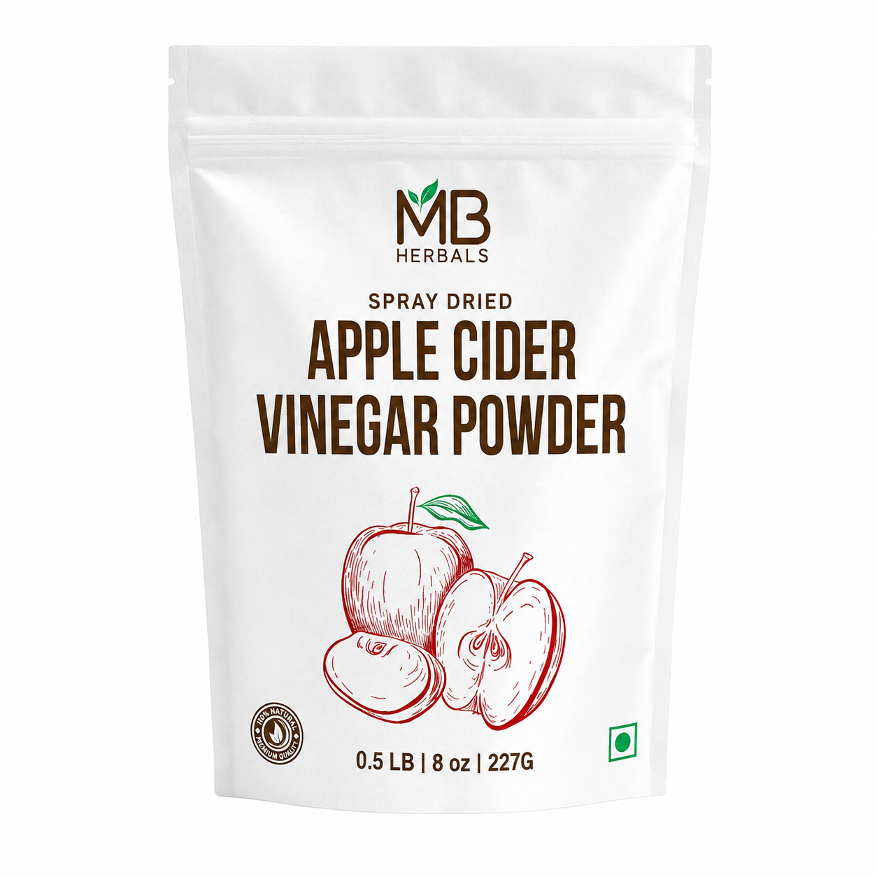 MB Herbals Apple Cider Vinegar Powder – 8 oz, 75 Servings