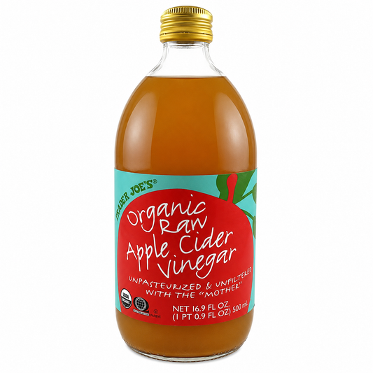 Trader Joe’s Organic Raw Apple Cider Vinegar with the Mother – 16.9 fl oz (500 mL)
