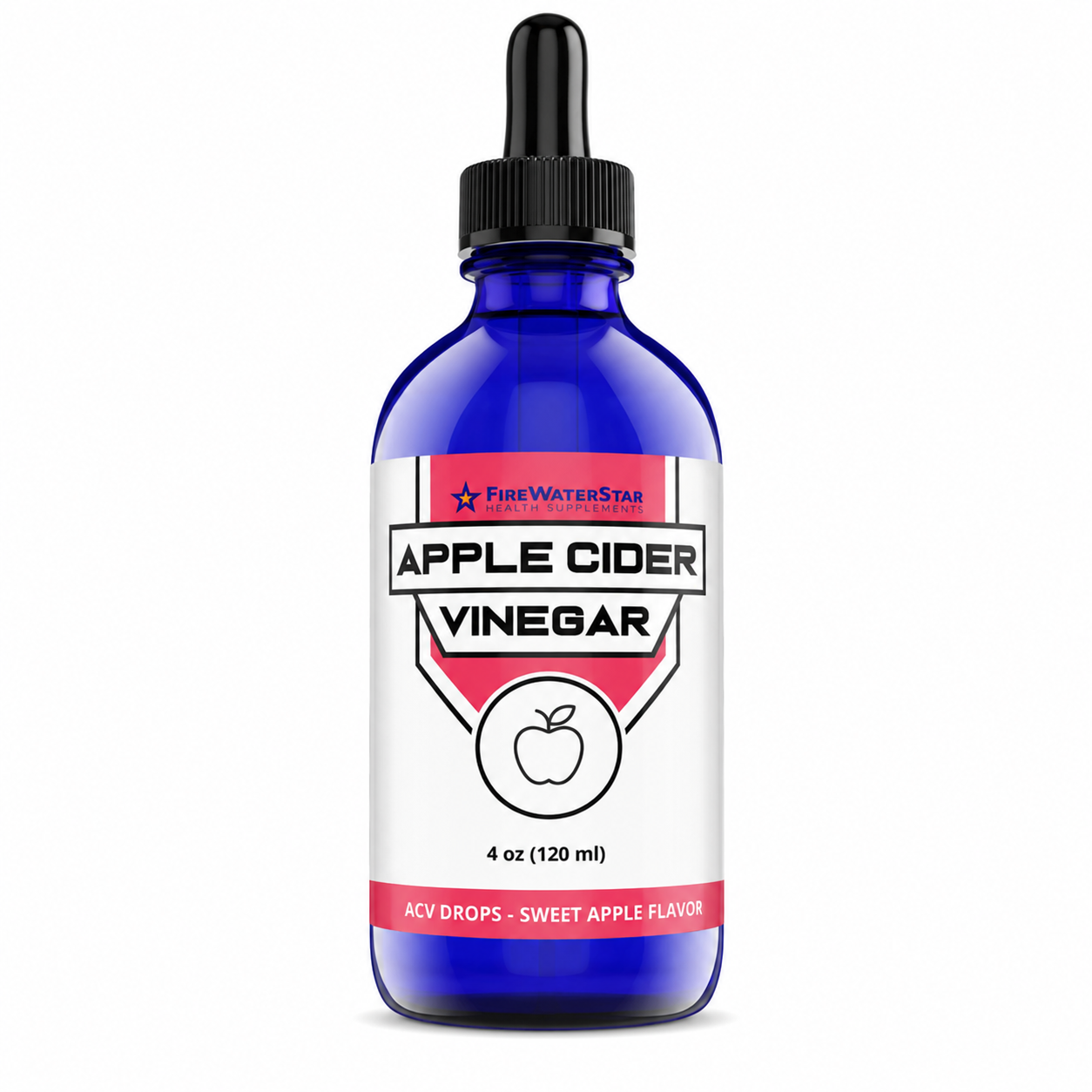 FWS Apple-Flavored Apple Cider Vinegar Drops with the Mother – 4 fl oz