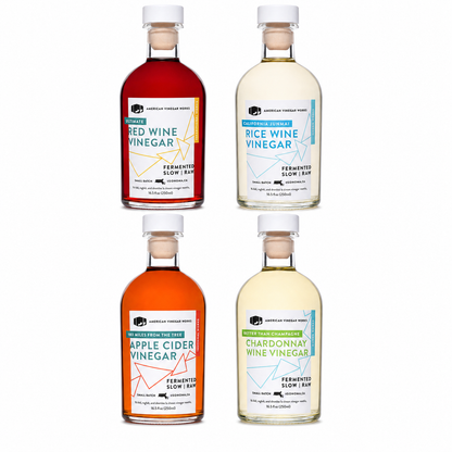 American Vinegar Works Essentials Kitchen Vinegar Collection – 4 Pack - MEALTONES