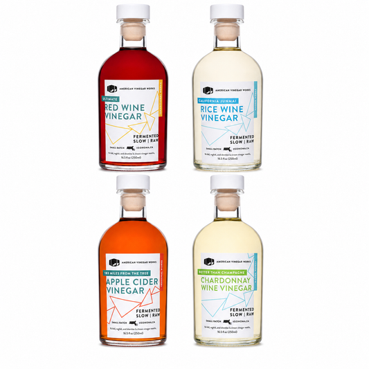 American Vinegar Works Essentials Kitchen Vinegar Collection – 4 Pack