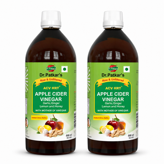 Dr. Patkar’s Raw Apple Cider Vinegar with Garlic, Ginger, Lemon & Honey – 2 Pack