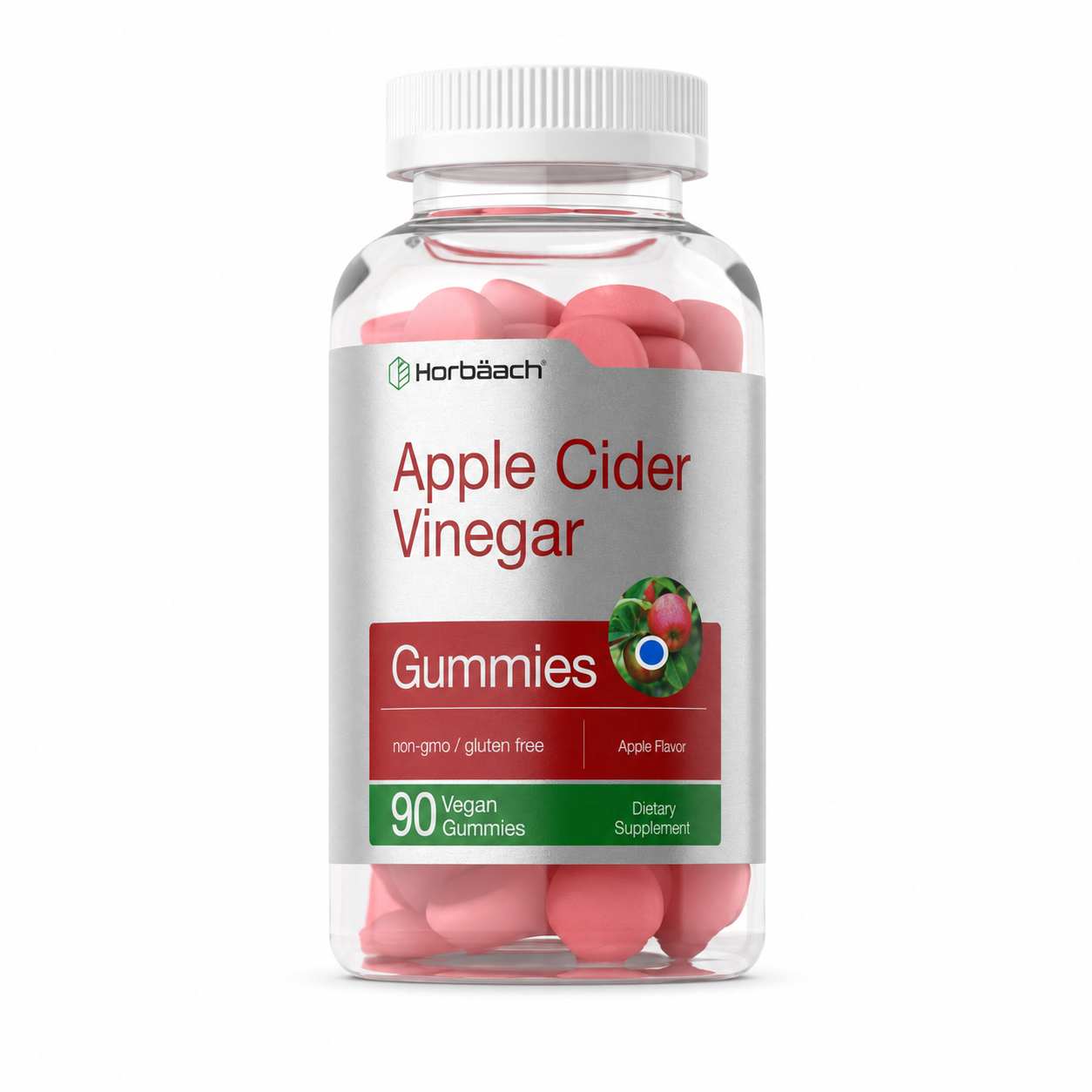 Horbäach Apple Cider Vinegar Gummies – Apple Flavor, 400 mg, 90 Count