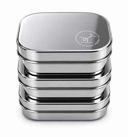 Nesting Stainless Steel Food Containers (Set of Three)