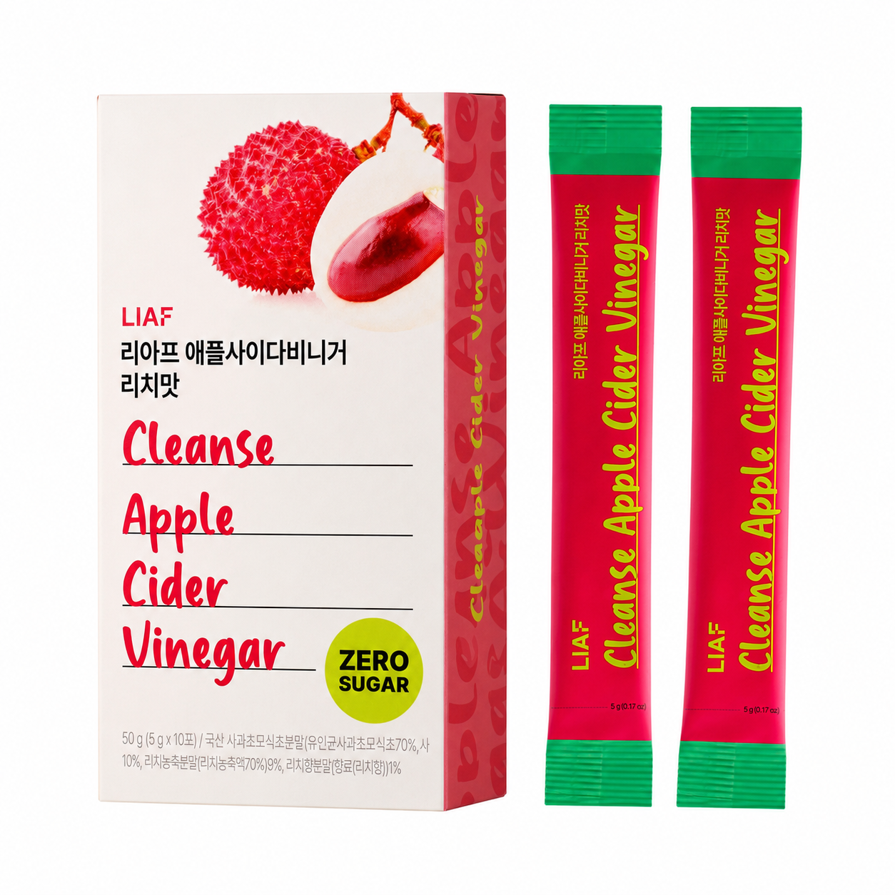 LIAF Apple Cider Vinegar Powder Drink Mix with the Mother – 10 Packets