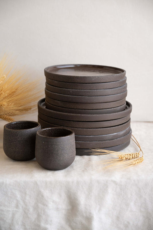 Handmade Stoneware Dinner Plates "Pumpernickel" - MEALTONES