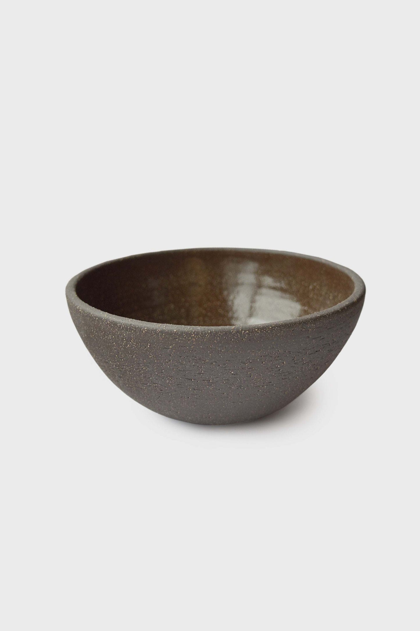Handmade Dark Stoneware Bowl "Pumpernickel"