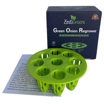 Easiest Green Onion Regrower. Includes Ergonically Designed Lid & Instructions for Beginners.