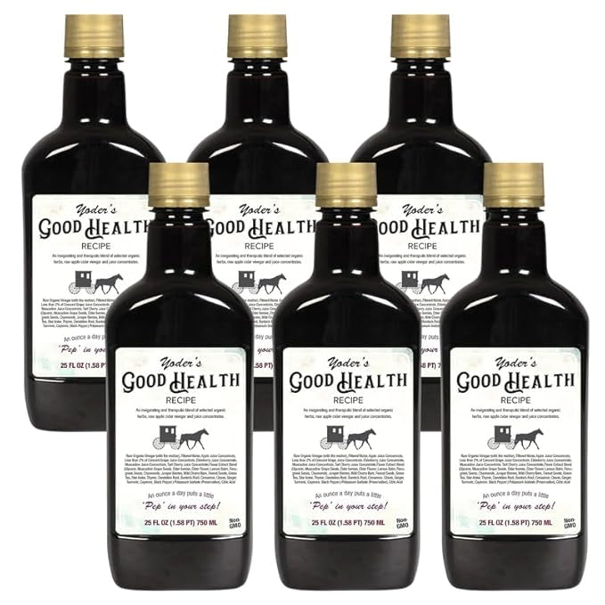 Yoder’s Good Health Recipe Apple Cider Vinegar Herbal Tonic – 25 oz - MEALTONES