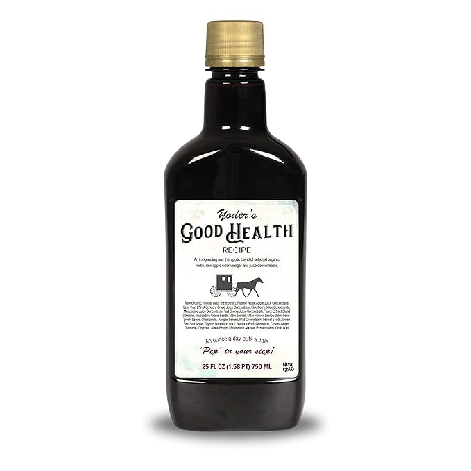 Yoder’s Good Health Recipe Apple Cider Vinegar Herbal Tonic – 25 oz - MEALTONES
